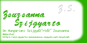 zsuzsanna szijgyarto business card
